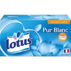 B90MOUCHOIR BLANC.LOTUS O